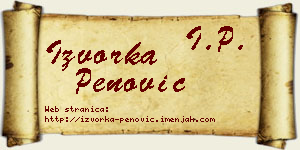 Izvorka Penović vizit kartica